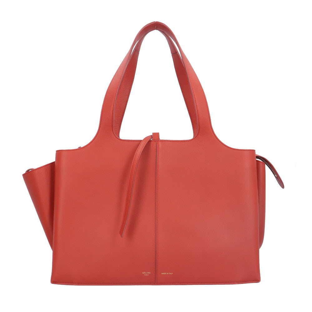 CELINE セリーヌ トライフォード ミディアム トートバッグ レザー