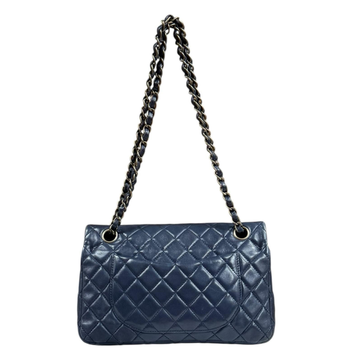 CHANEL シャネル マトラッセ ショルダーバッグ ラムスキン ネイビー