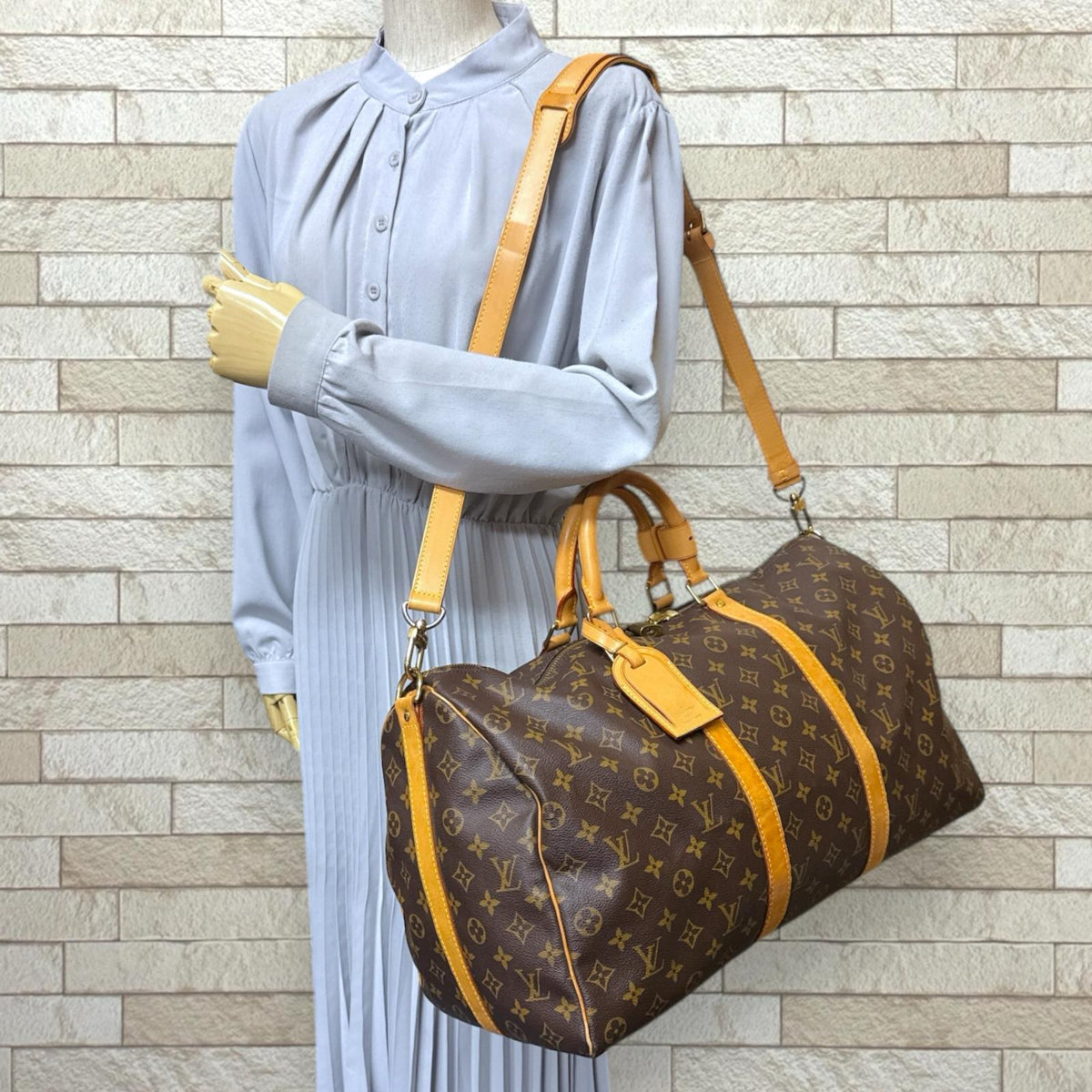 LOUIS VUITTON ルイヴィトン キーポル50バンドリエール モノグラム