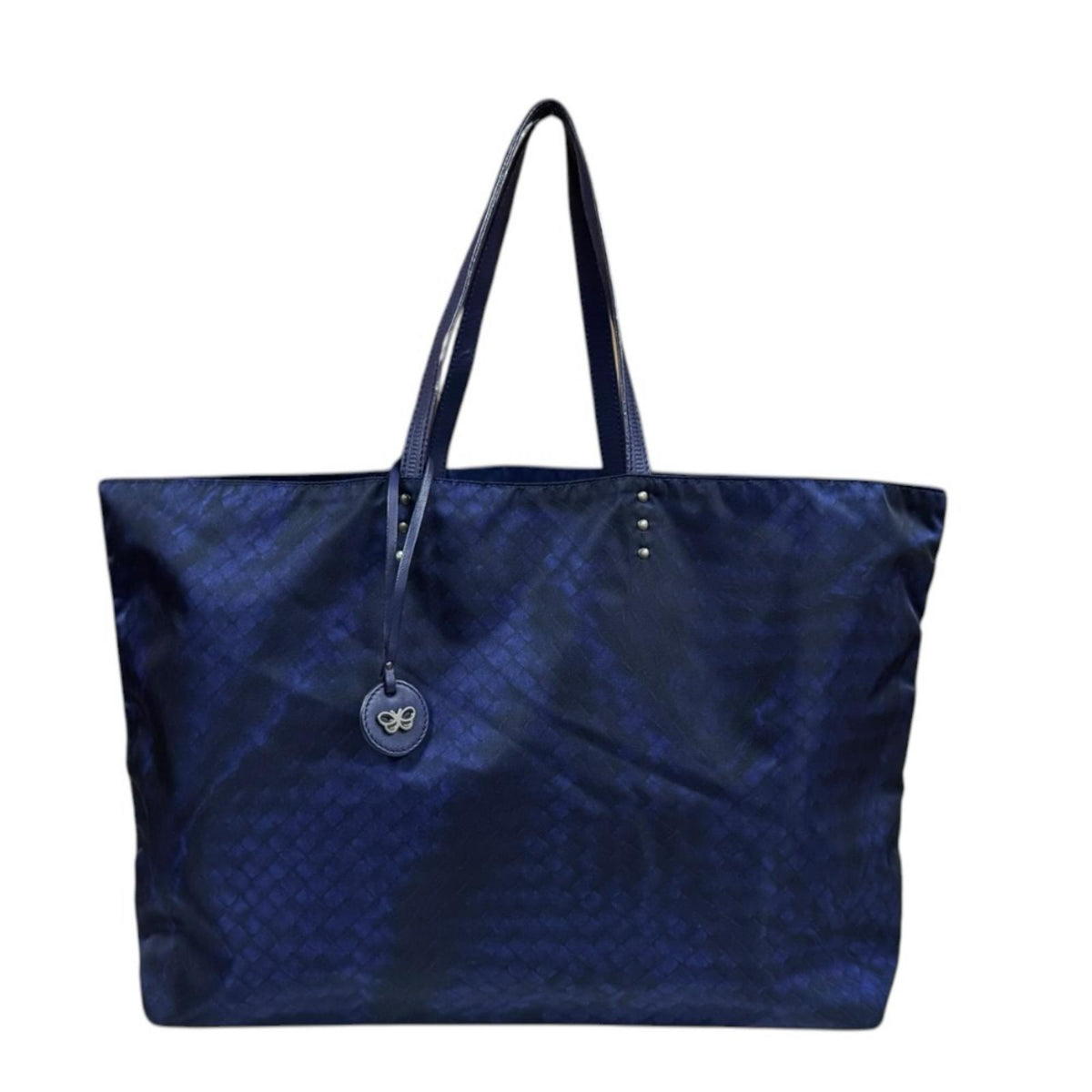 ★Bottega Veneta★A4 ナイロントート　ネイビー BOTTEGAVENETA ボッテガヴェネタ ラージ イントレッチオリュージョン