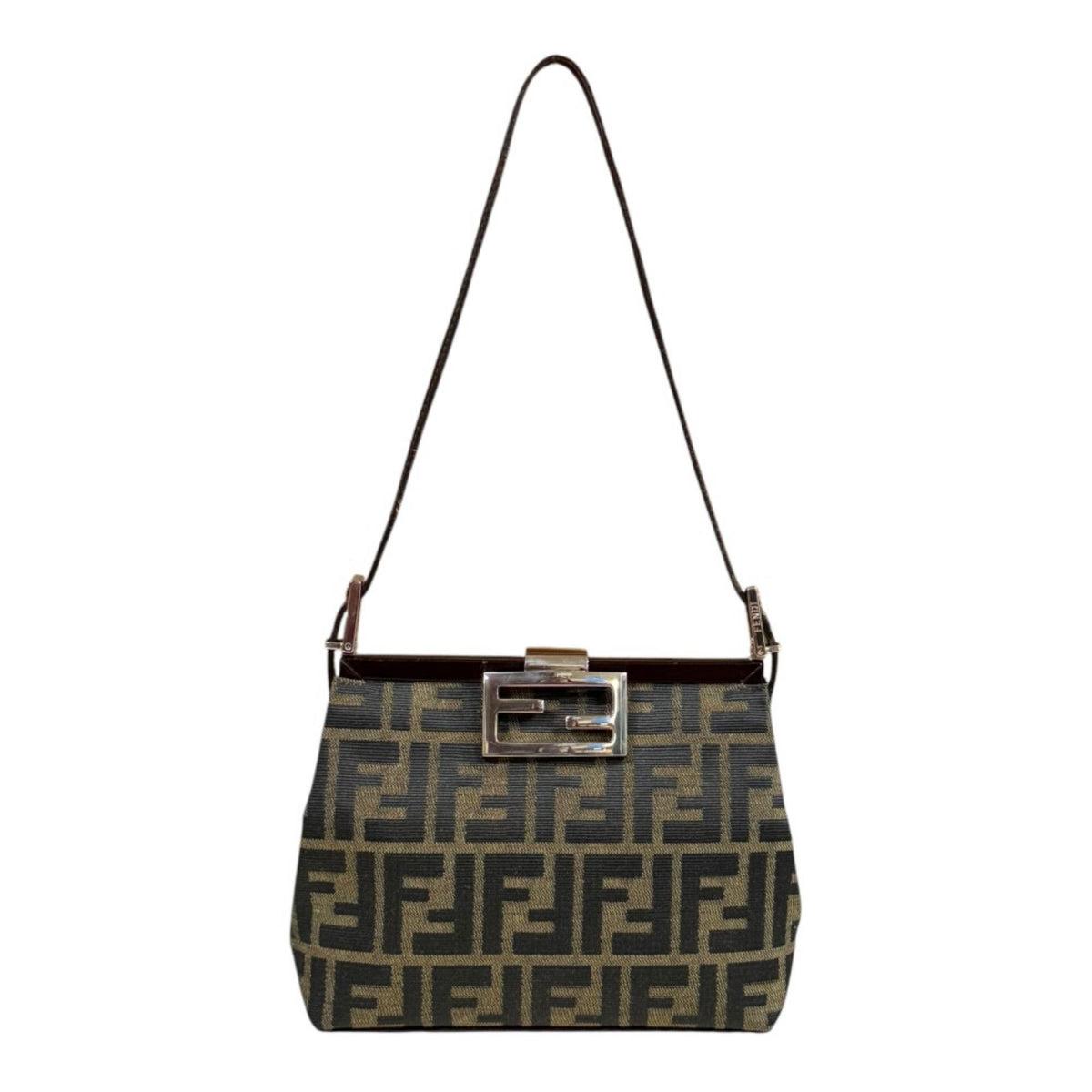 FENDI フェンディ ミニバゲット ズッカ ショルダーバッグ キャンバス