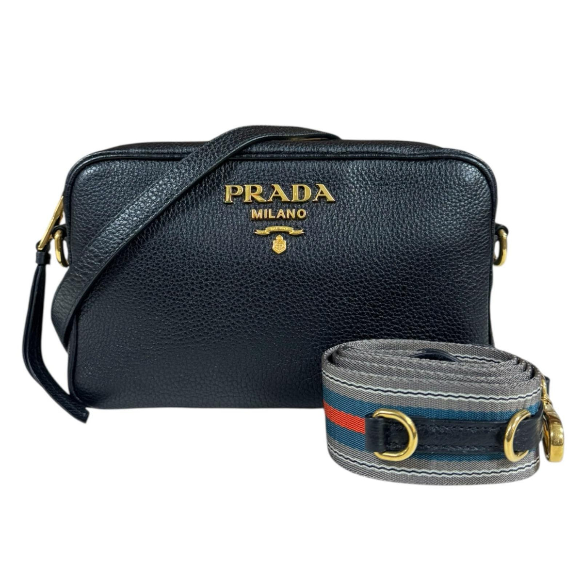 PRADA プラダ ショルダーバッグ レザー ブラック レディース 中古 
