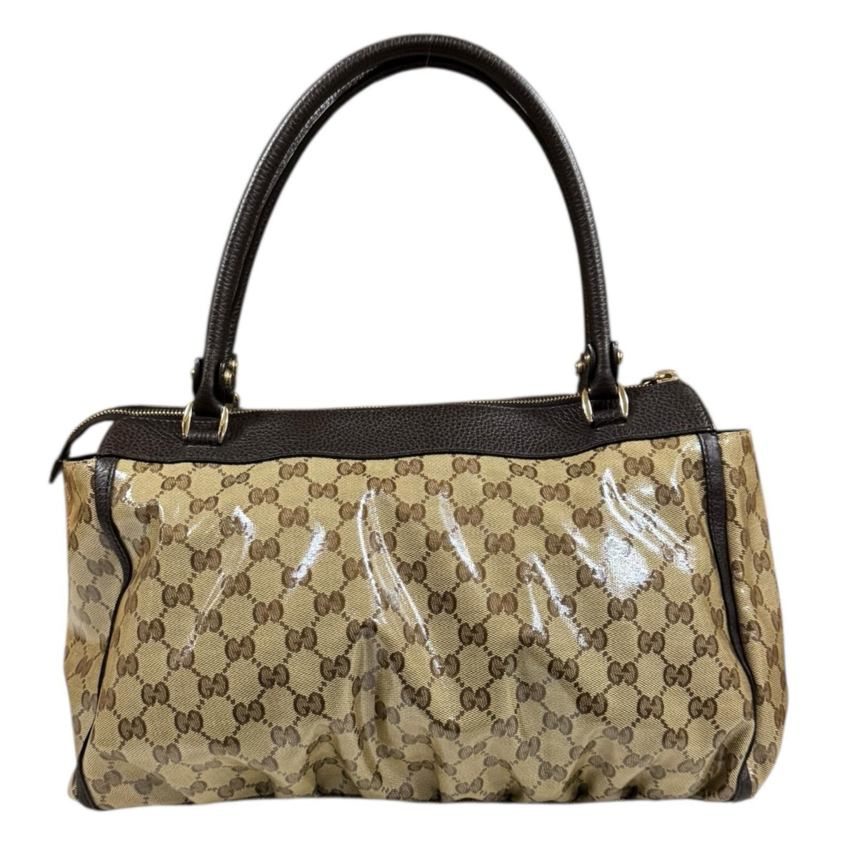 GUCCI グッチ GGクリスタル アビー トートバッグ PVCコーティング