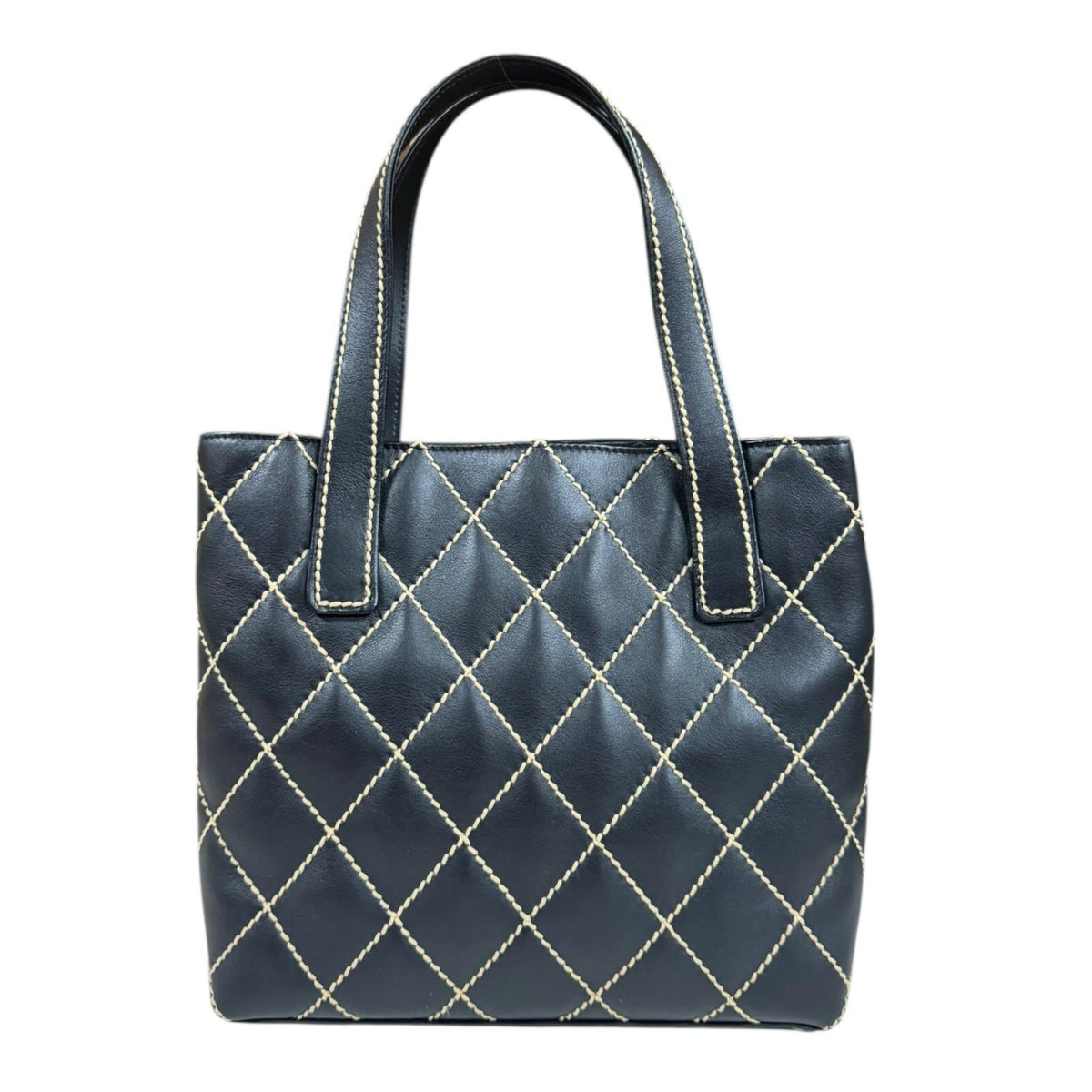 CHANEL シャネル ワイルドステッチ トートバッグ レザー ブラック