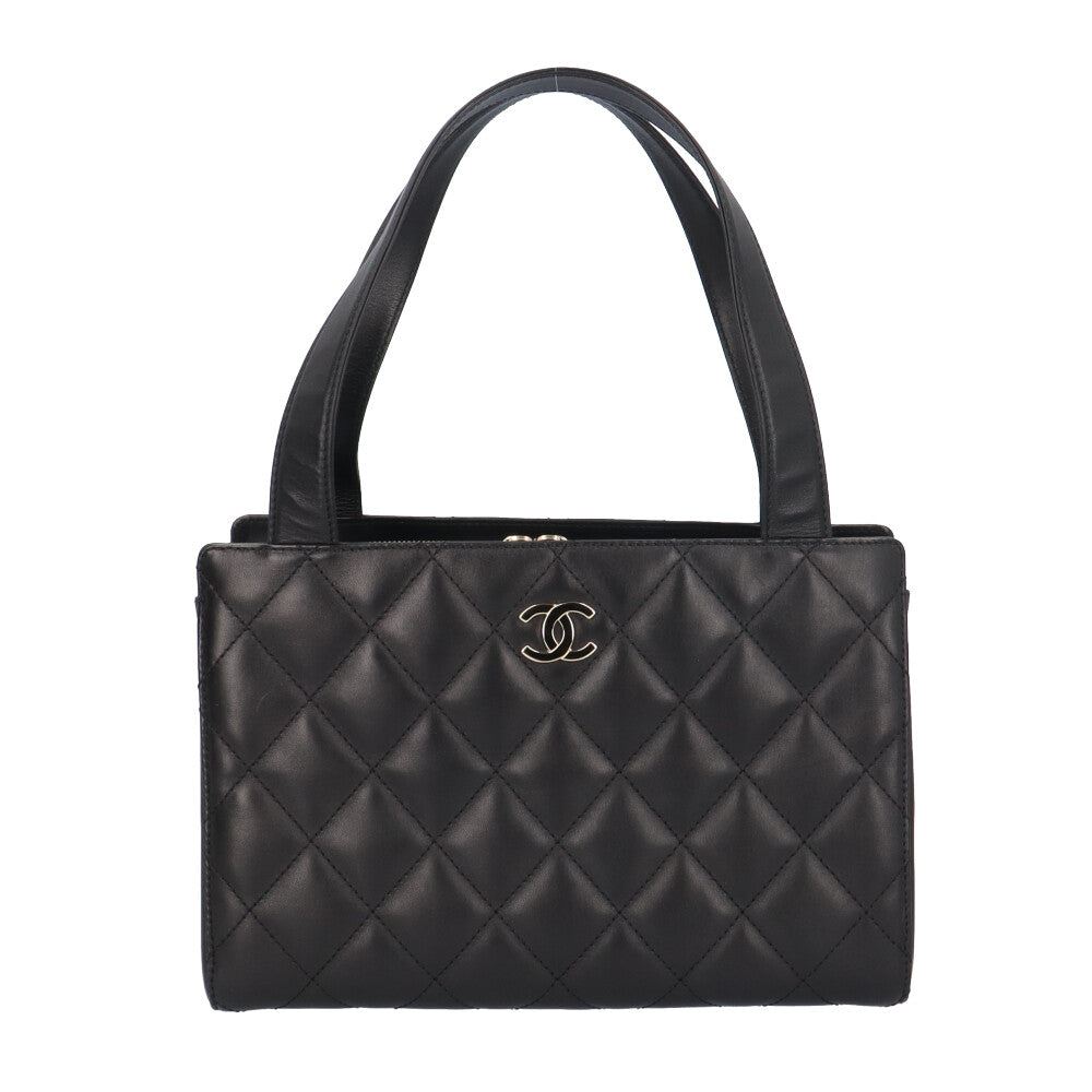 CHANEL シャネル マトラッセ ココマーク トートバッグ レザー ブラック