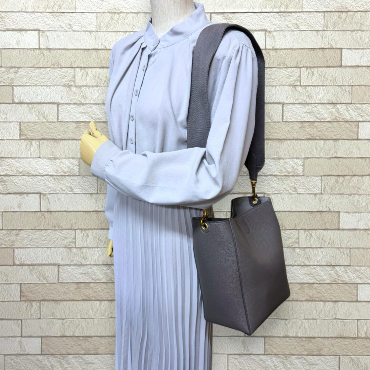 CELINE セリーヌ サングル バケット スモール ショルダーバッグ レザー