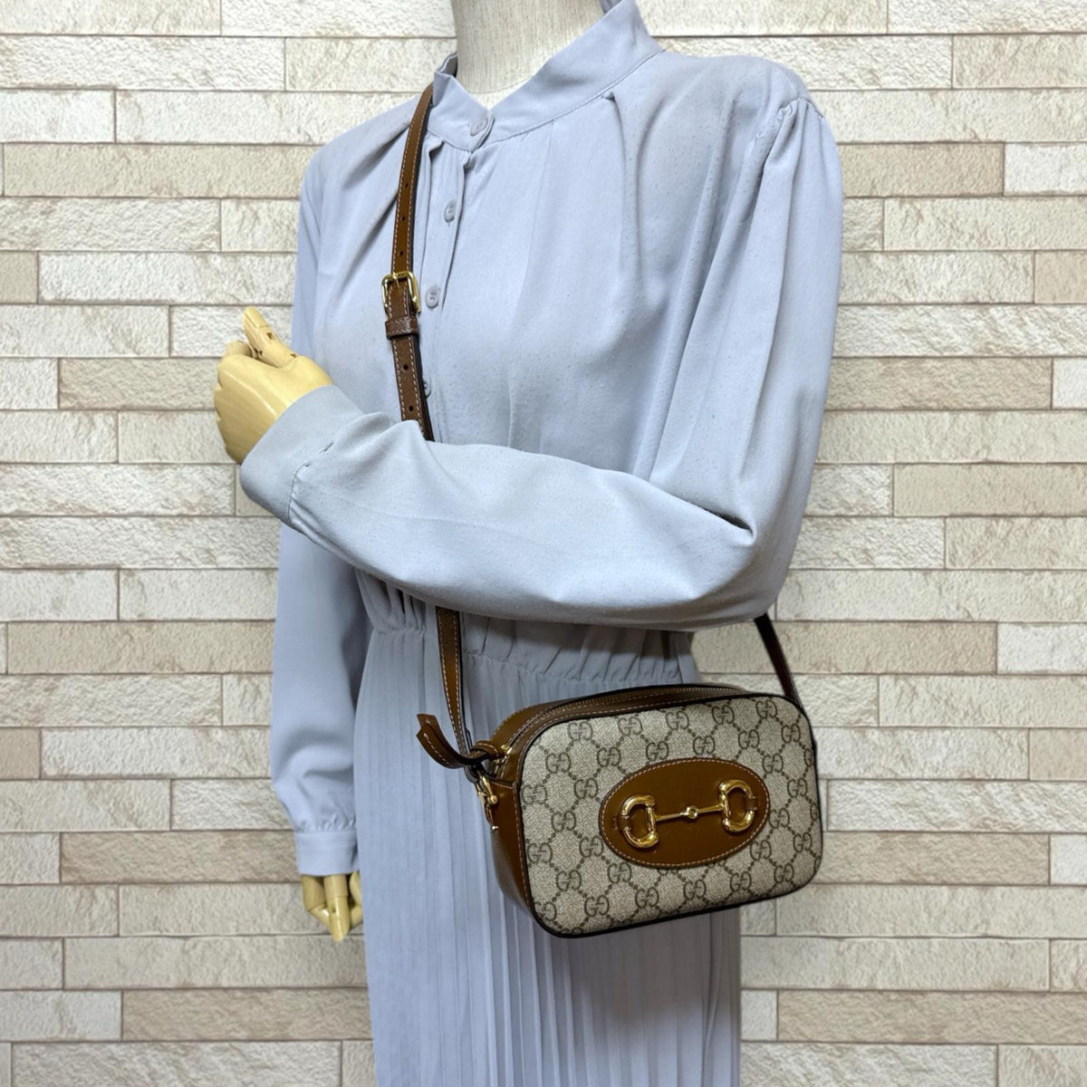 GUCCI Gucci Horsebit 1955 Shoulder Bag GG Supreme Canvas Brown 