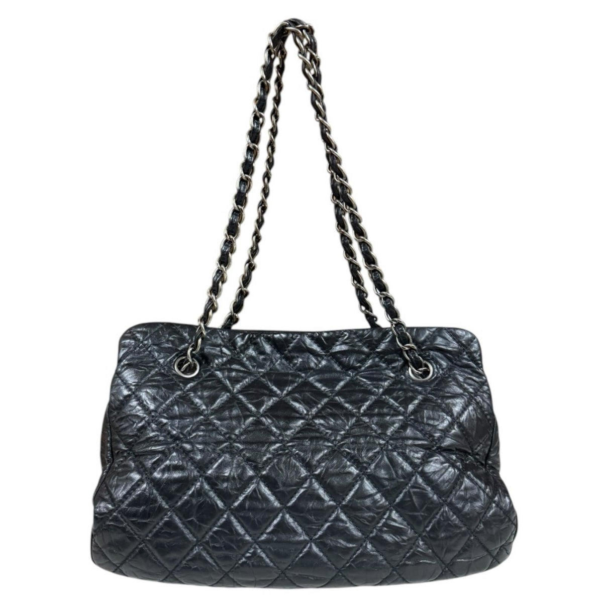 CHANEL シャネル マトラッセ ショルダーバッグ レザー ブラック 