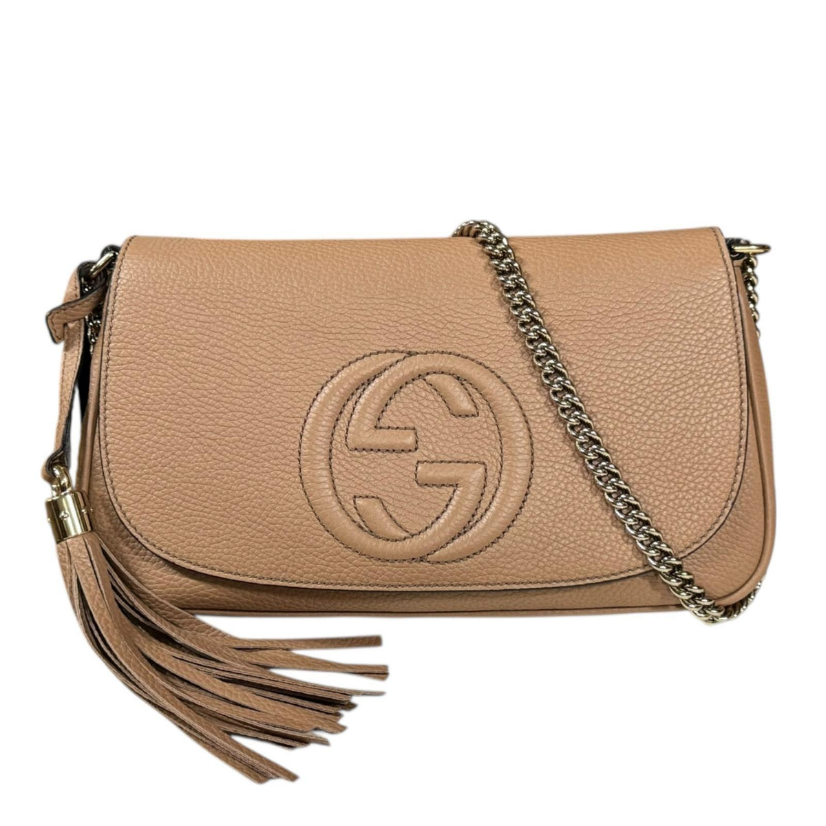 【新品GUCCI】ソーホー○チェーンショルダーバッグ○ベージュ○グッチ GUCCI グッチ ソーホー ショルダーバッグ レザー ベージュ レディース