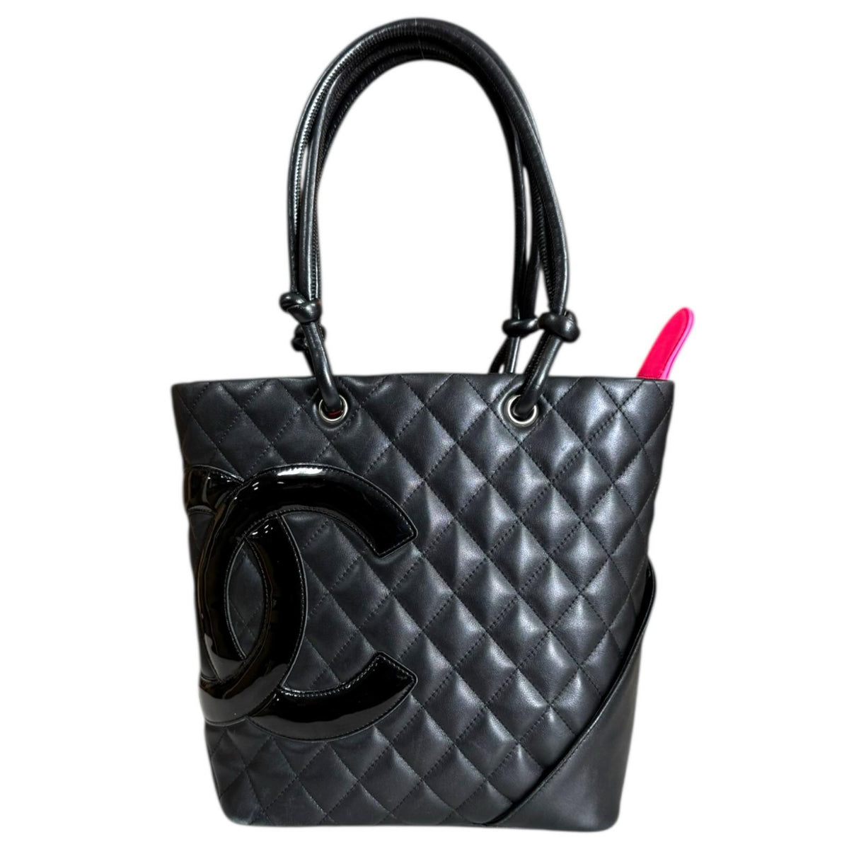 CHANEL シャネル ミディアムトート カンボン トートバッグ レザー