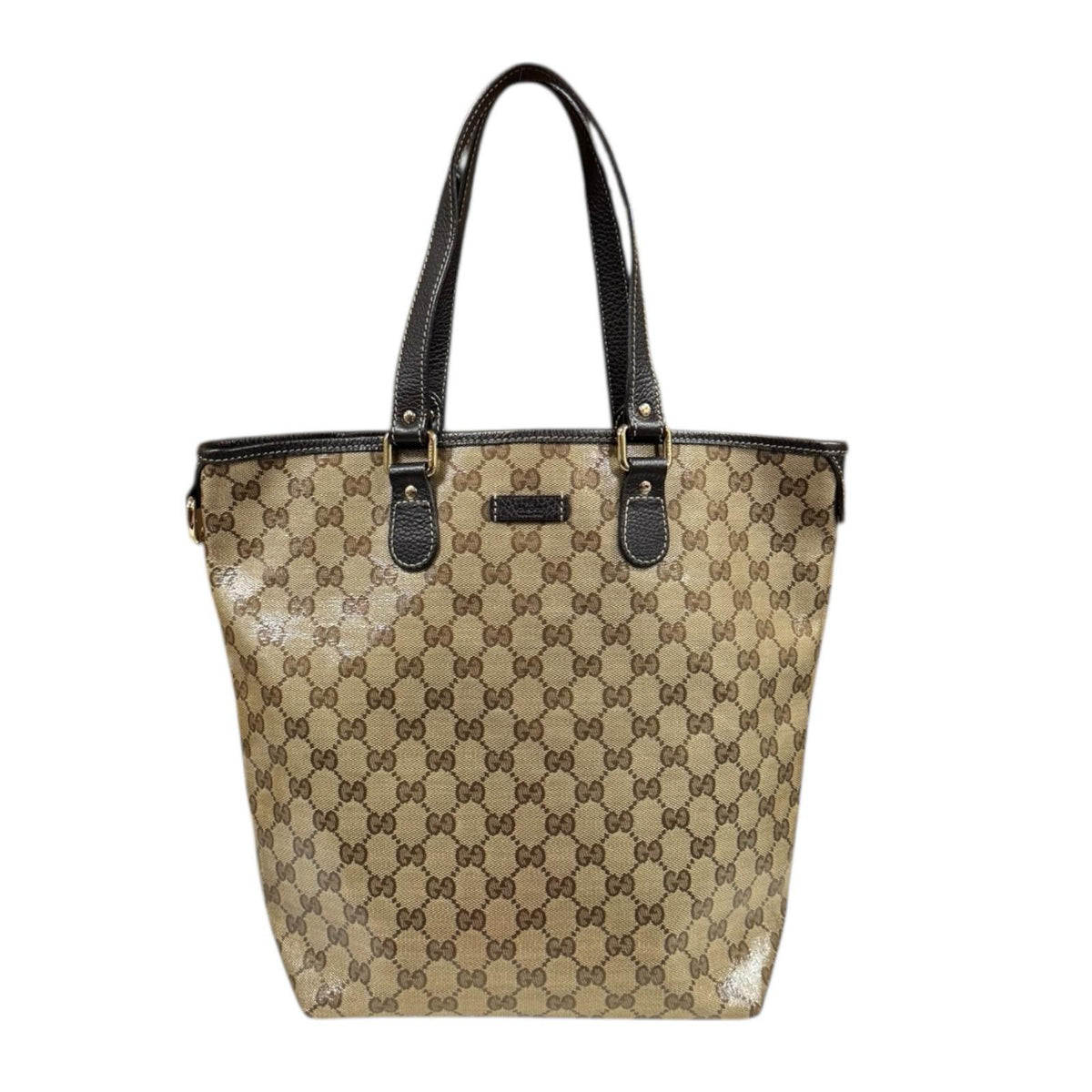 GUCCI グッチ GGクリスタル トートバッグ レザー ベージュ レディース