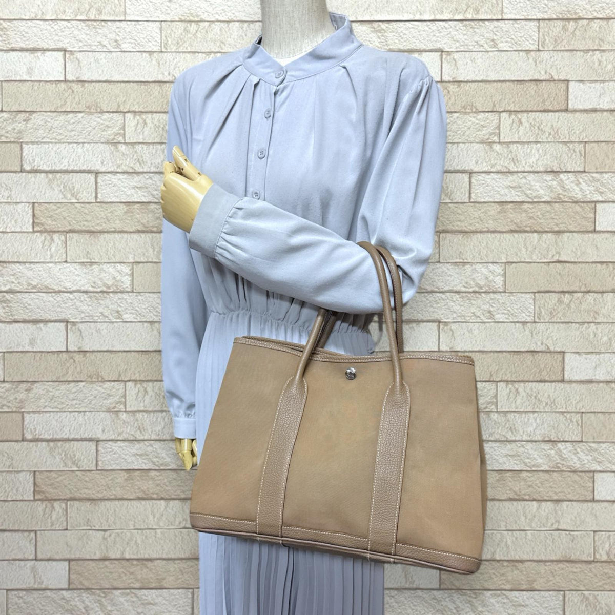 HERMES エルメス ガーデンパーティPM トートバッグ トワル