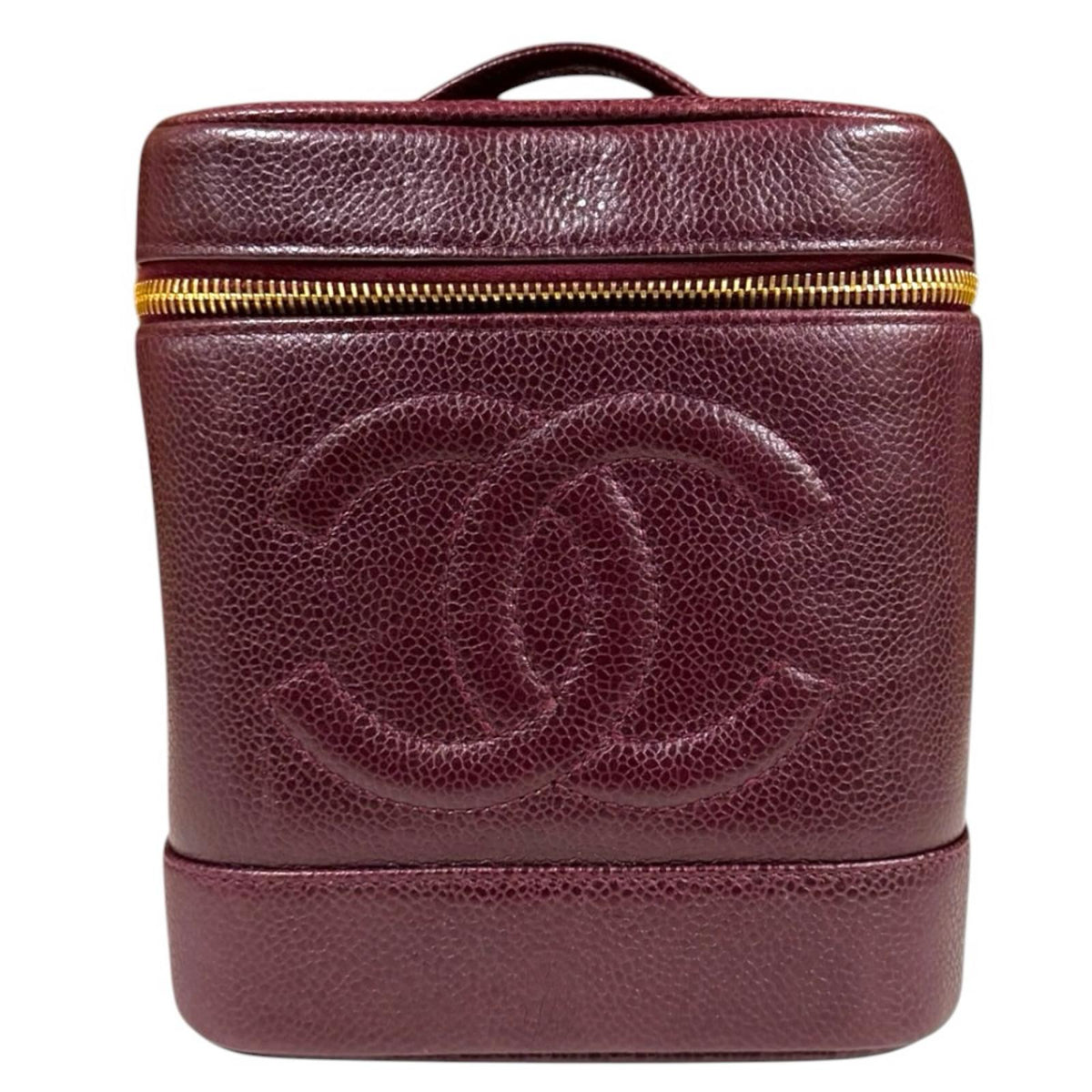 CHANEL シャネル バニティ ココマーク ハンドバッグ キャビアスキン