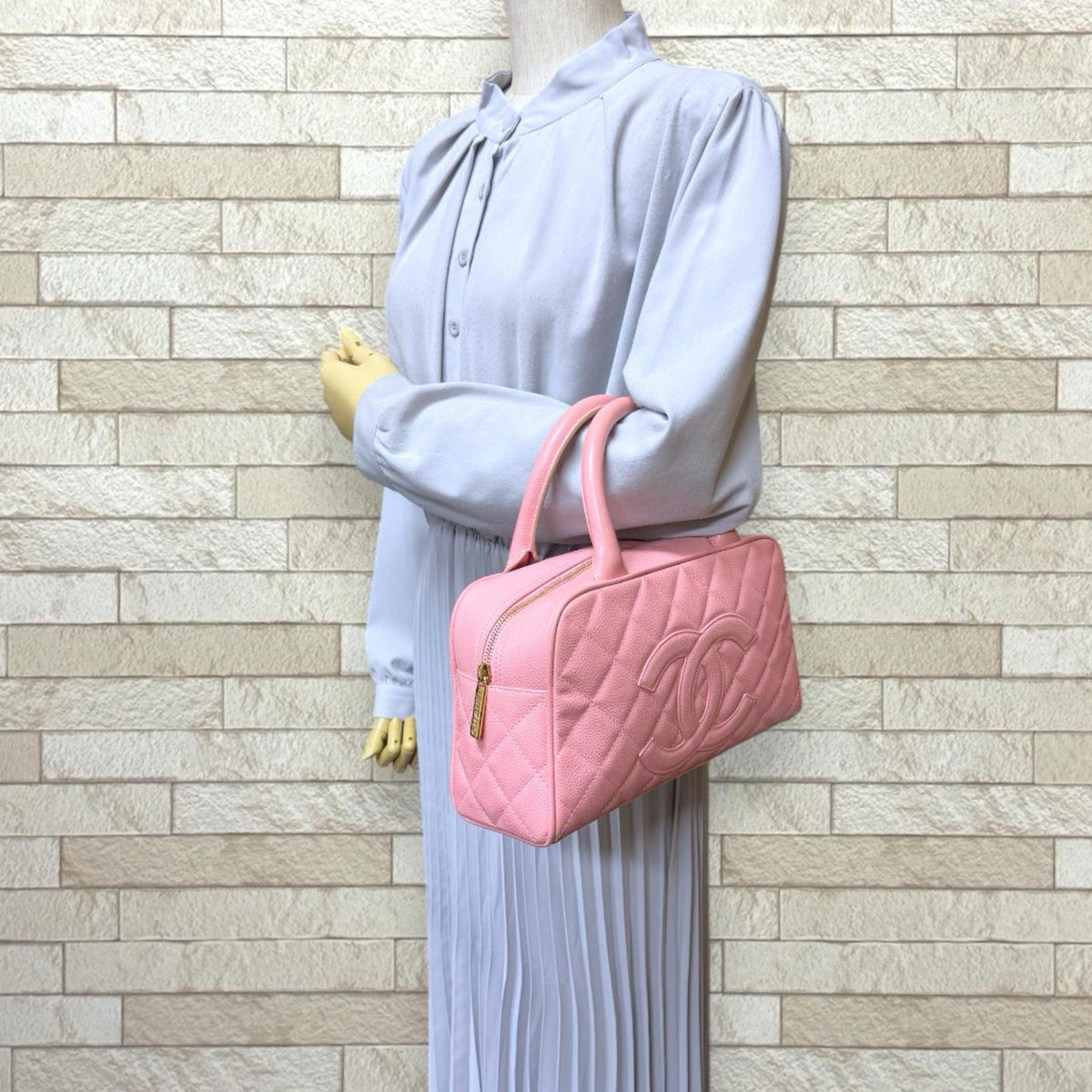CHANEL シャネル ミニボストンバッグ マトラッセ ハンドバッグ