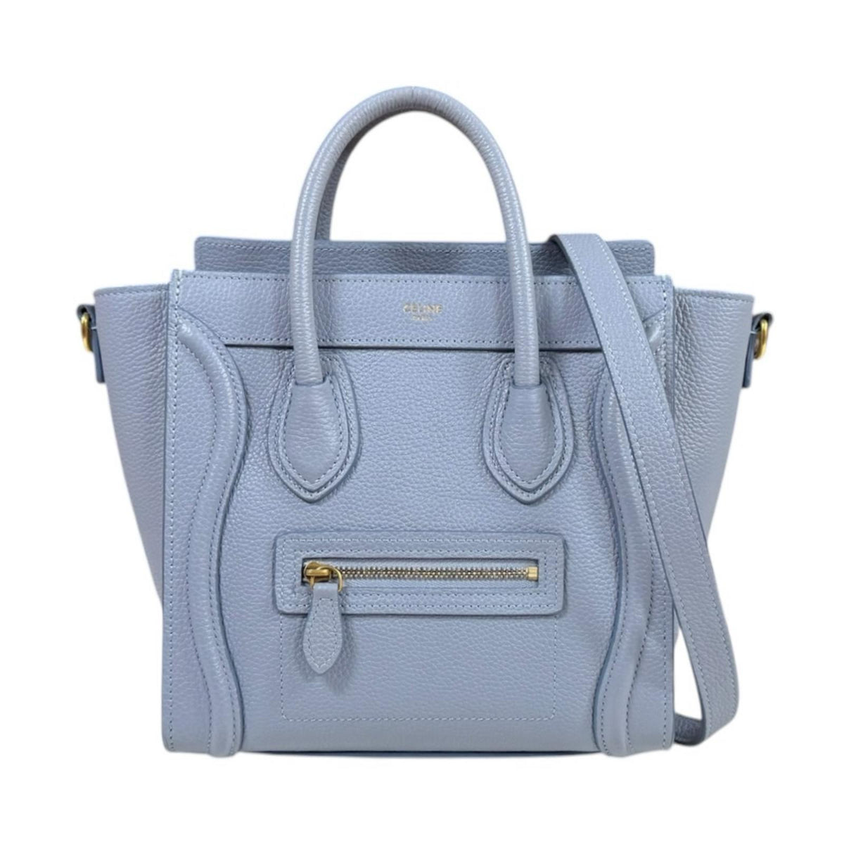 CELINE セリーヌ ラゲージ ナノショッパー ショルダーバッグ レザー