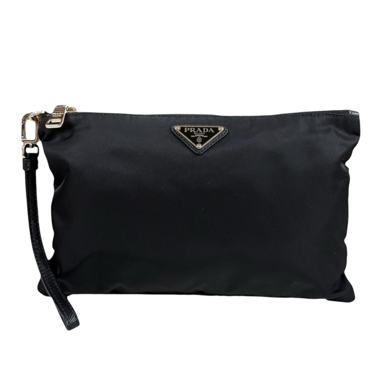 プラダ クラッチバッグ ナイロン ブラック メンズ PRADA  中古 R&Kリサイクルキング PRADA プラダ クラッチバッグ リナイロン ブラック メンズ 中古