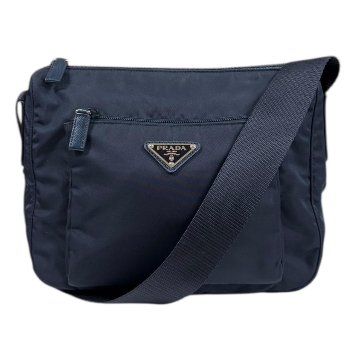 PRADA プラダ ショルダーバッグ ナイロン ネイビー ユニセックス 中古