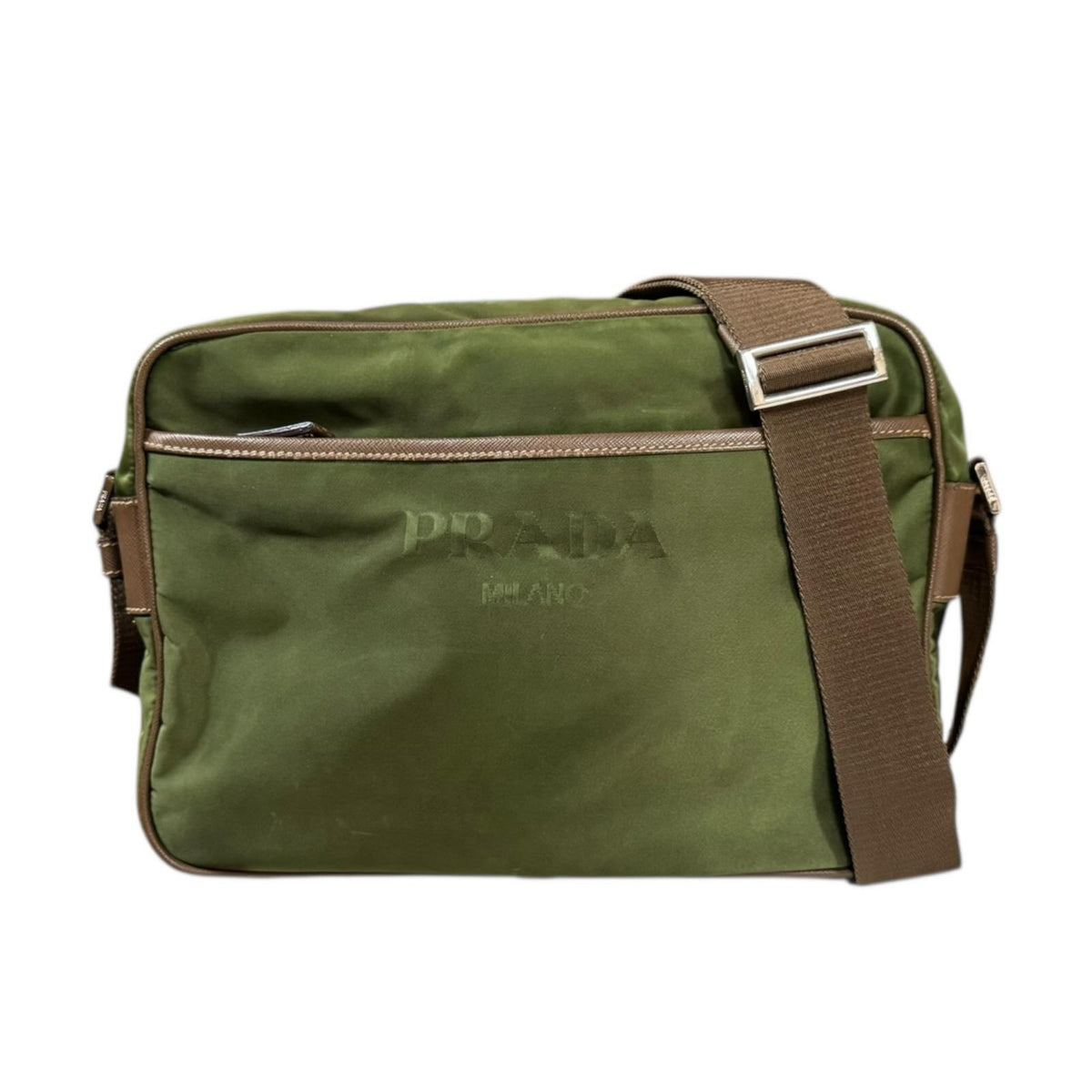 バッグ 97aw PRADA llic green shoulder bag 楽天市場】【中古】PRADAトライアングルショルダーバッグ グリーン