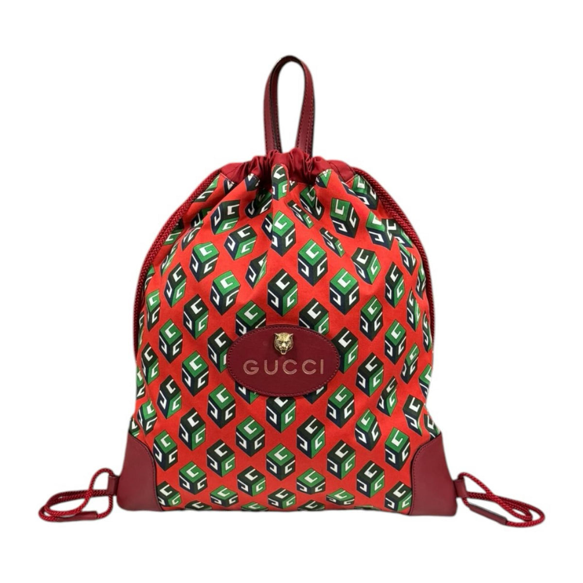 GUCCI グッチ キューブプリント ドローストリングバッグ リュック 