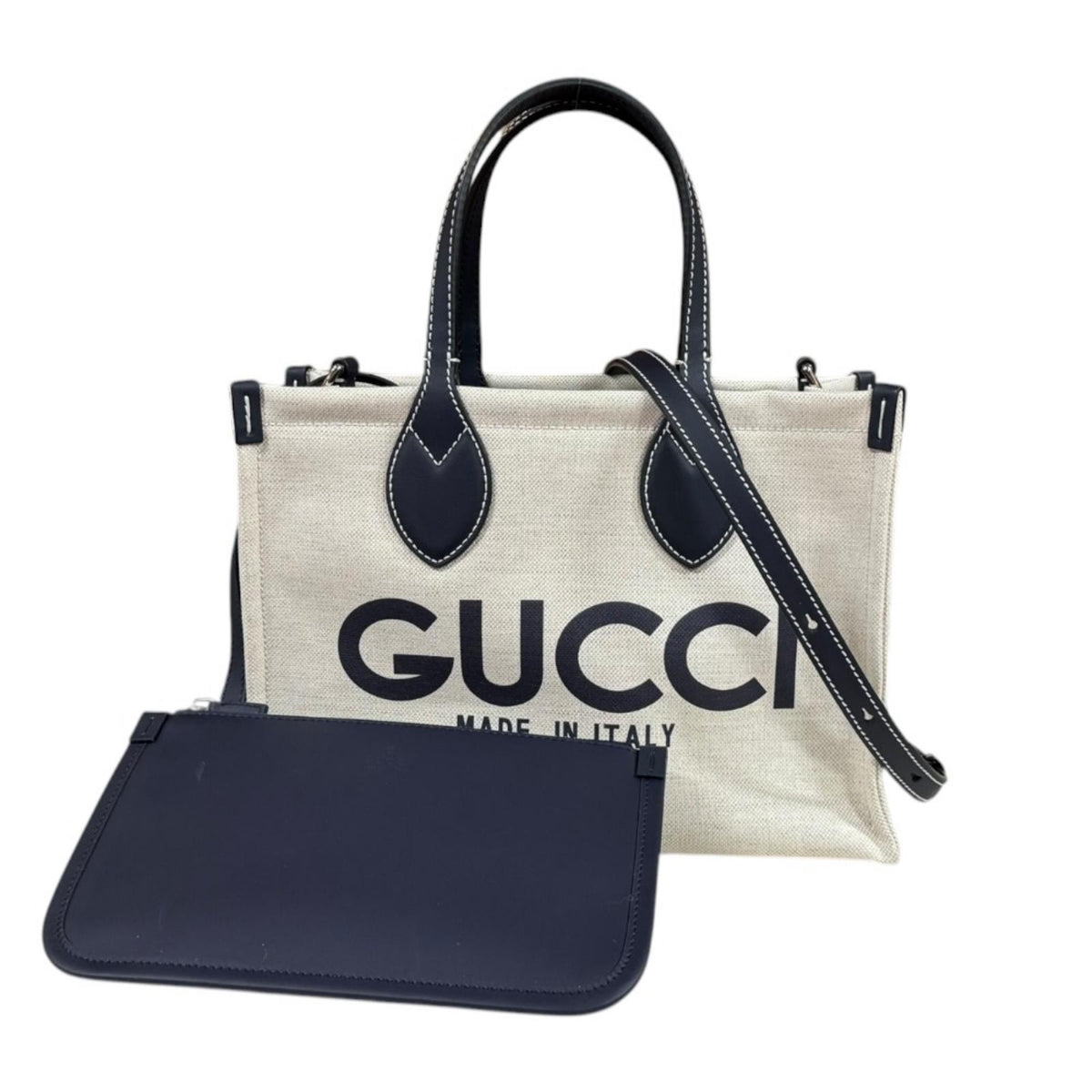 GUCCI Japan Limited Printed Mini Tote Bag Shoulder Bag Canvas
