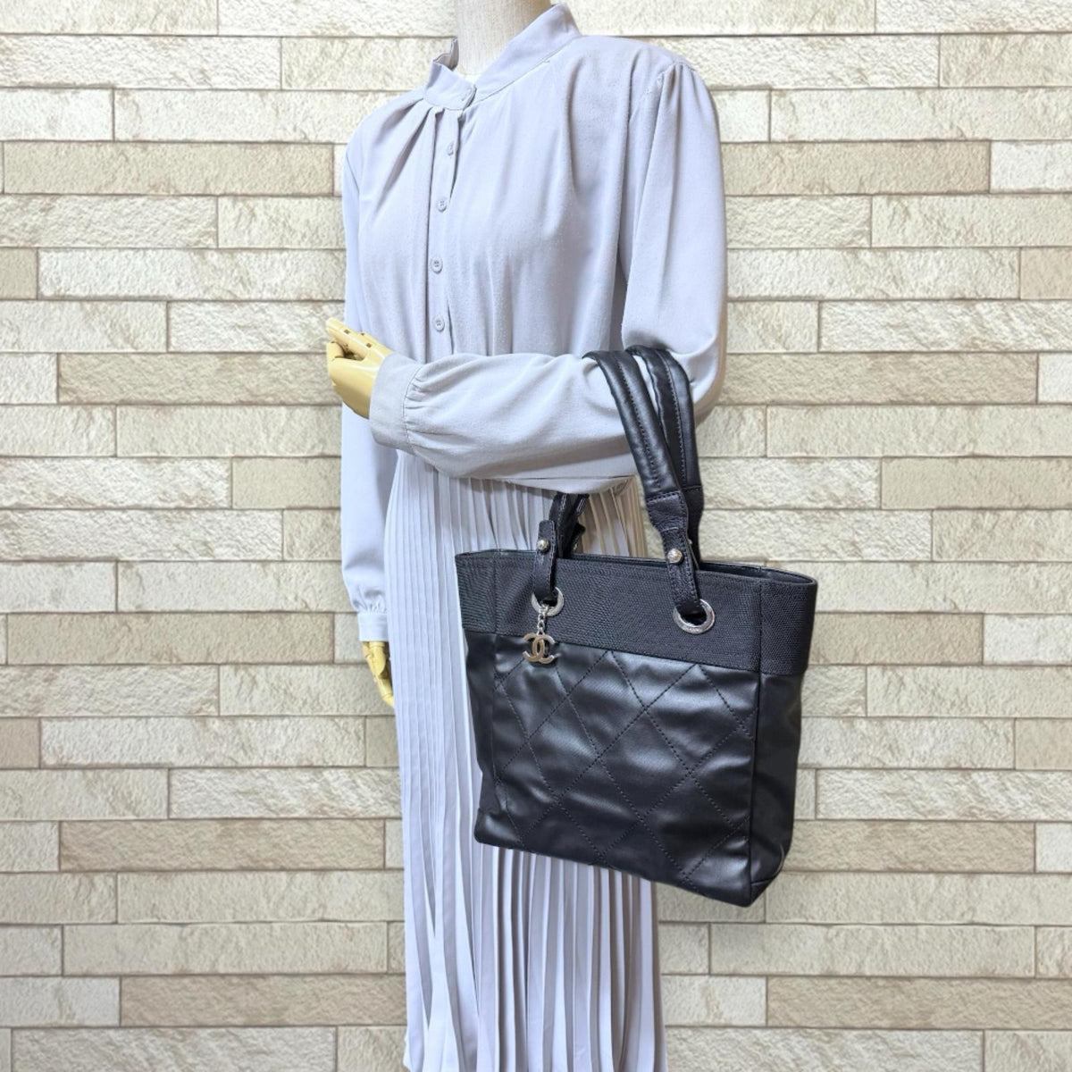 【超極美品】　CHANEL　パリビアリッツ　トートバッグ　GM　ブルー　大容量 CHANEL シャネル パリビアリッツPM トートバッグ PVCコーティング