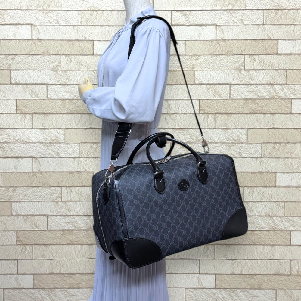GUCCI グッチ インターロッキングGダッフルバッグ ボストンバッグ GG