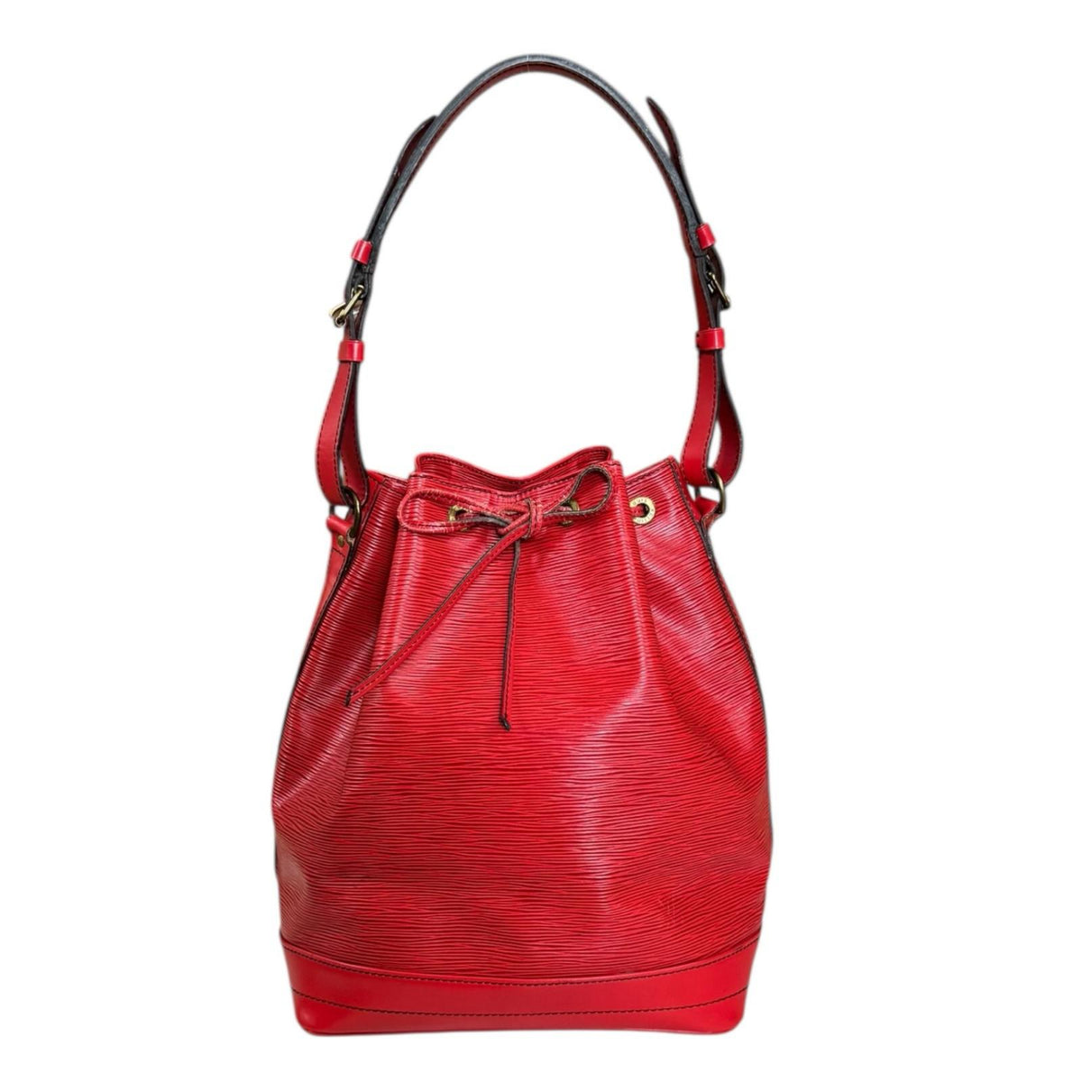 美品⭐︎Louis Vuitton エピレザー レッドショルダーバッグ LOUIS VUITTON ルイヴィトン ノエ エピ ショルダーバッグ エピレザー