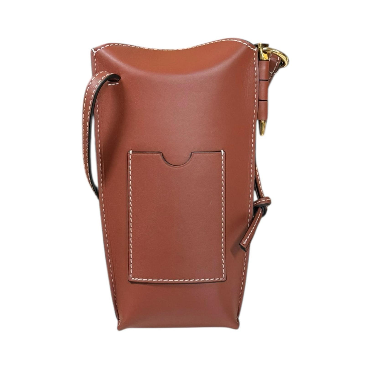 極 美品 ロエベ アナグラム ロゴ レザー ショルダーバッグ ブラウン LOEWE ロエベ ゲートポケット アナグラム ショルダーバッグ レザー