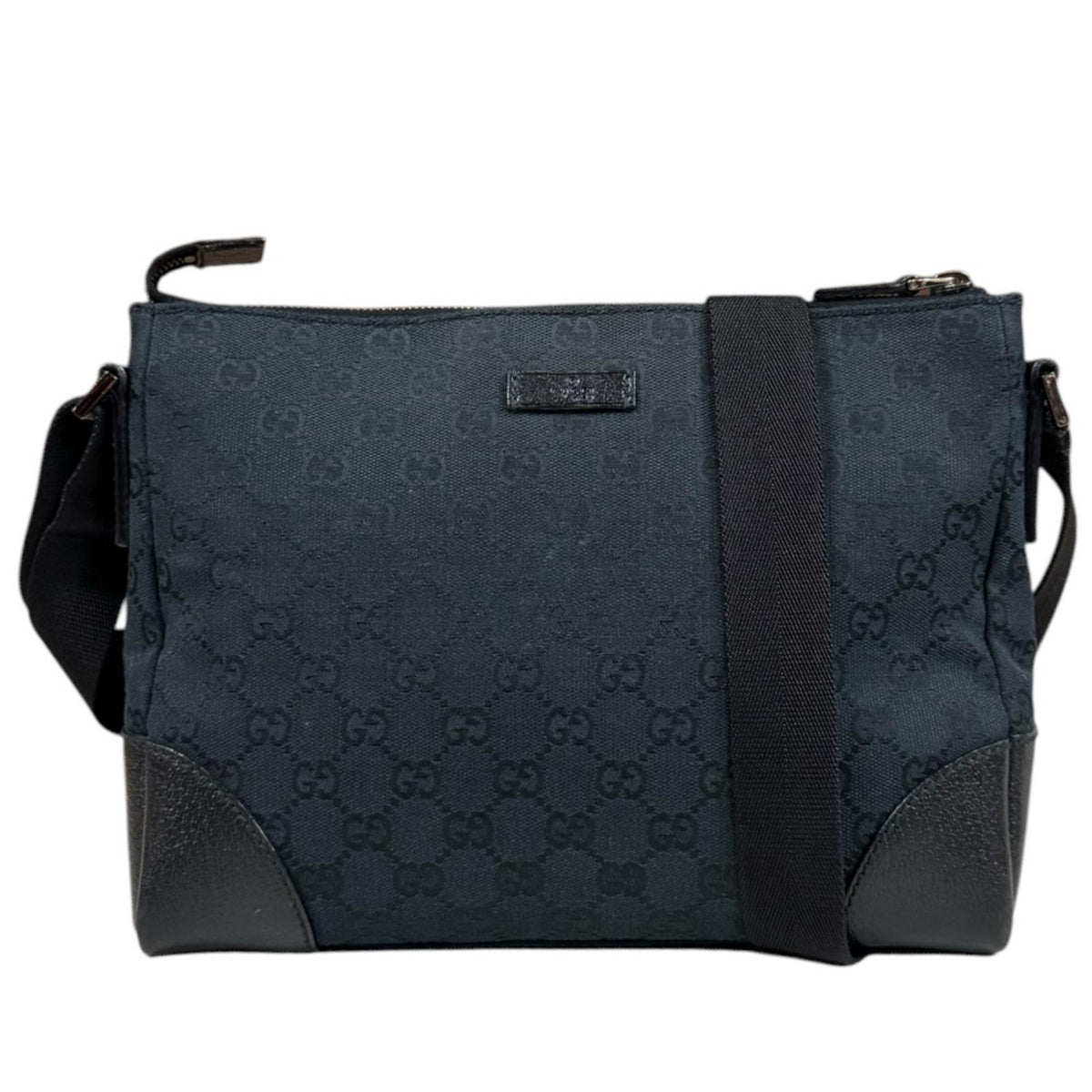 GUCCI グッチ GGキャンバス ショルダーバッグ GGキャンバス ブラック