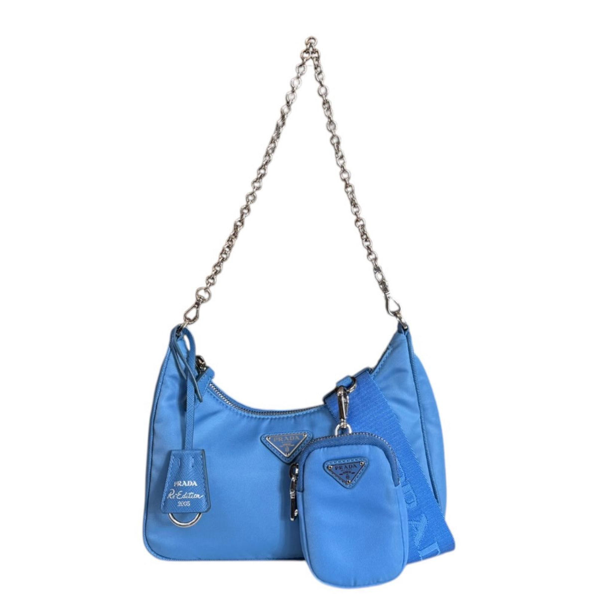 PRADA プラダ Re-Edition 2005 ショルダーバッグ ナイロン ブルー 