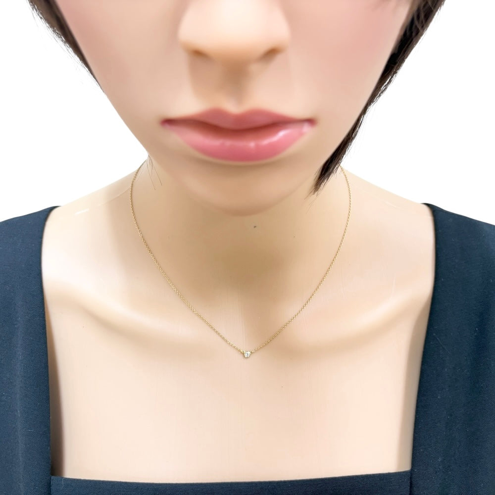 TIFFANY&Co. ティファニー バイザヤード 約0.05ct ネックレス 18金 K18