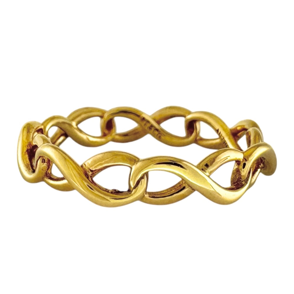 TIFFANY & CO. Tiffany Infinity Ring Ring 10 18 Gold K18 Yellow