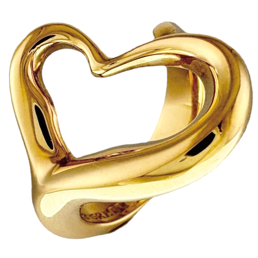 ✨✨Tiffany& Co.✨ティファニー✨K18✨オープンハート✨リング✨ TIFFANY & CO. Tiffany Open Heart Ring Ring 6.5 18 Gold K18 Yellow