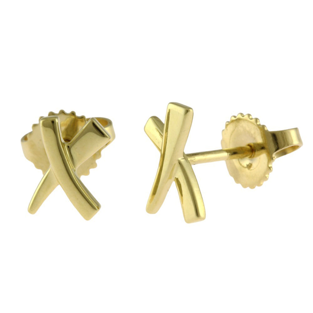 TIFFANY&Co. ティファニー キス ピアス 18金 K18イエローゴールド