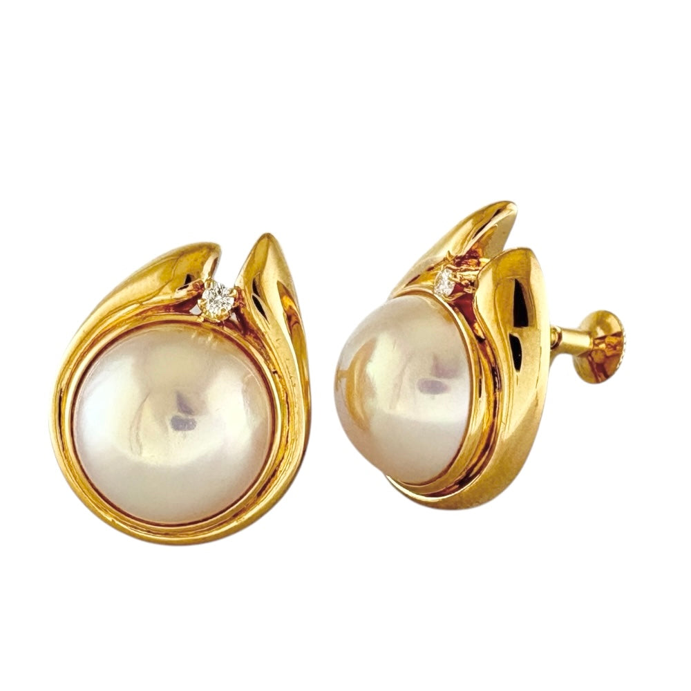 TASAKI タサキ イヤリング 18金 K18イエローゴールド マベパール
