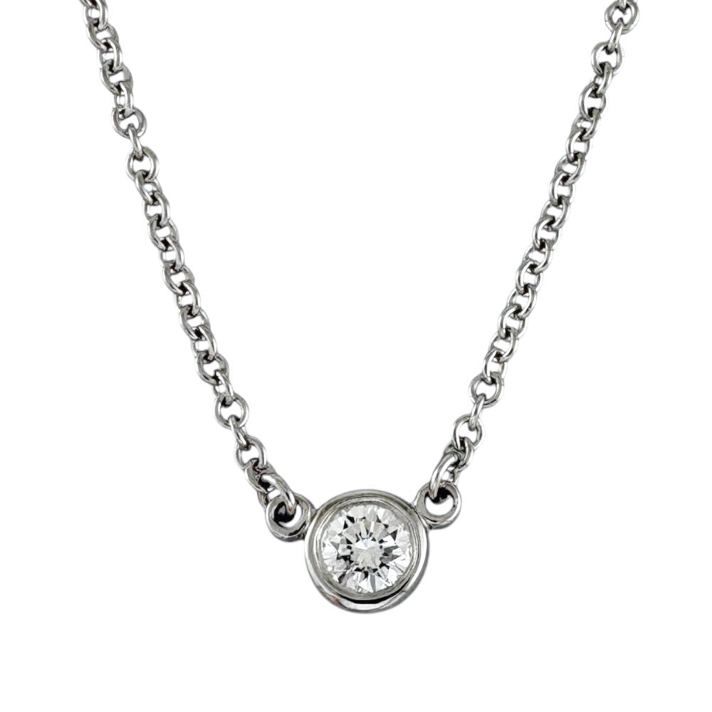 TIFFANY&Co. ティファニー バイザヤード 約0.08ct ネックレス Pt950