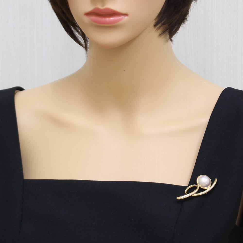 タサキ ブローチ タサキ 18金 レディース TASAKI 中古マベパール 2WAY