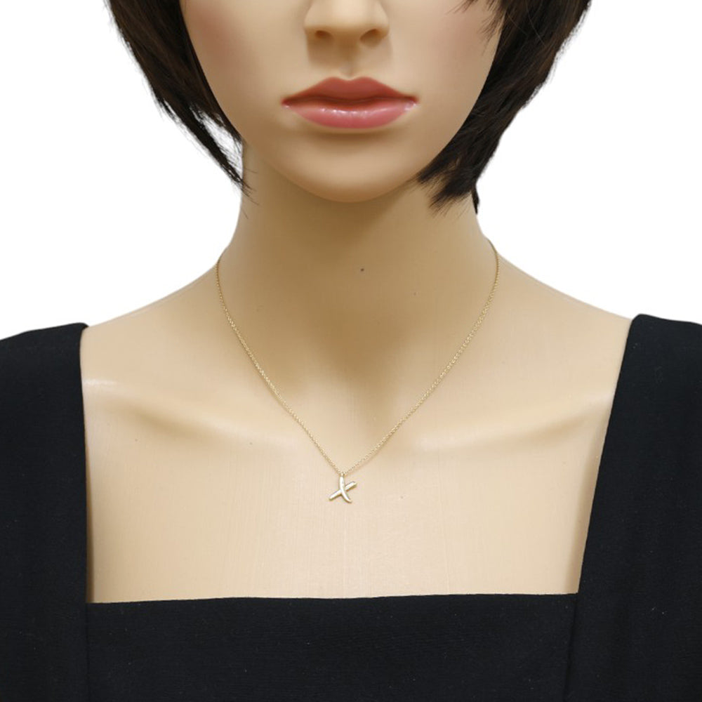 Tiffany & Co. Tiffany Kiss Necklace 18 Gold K18 Yellow Gold Ladies