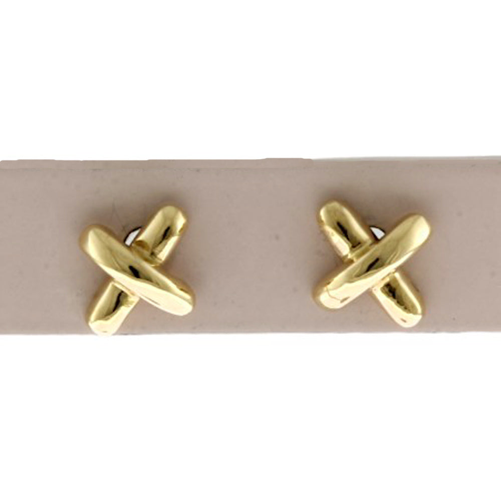 TIFFANY&Co. Tiffany Cross Stitch Earrings, 18K Yellow Gold