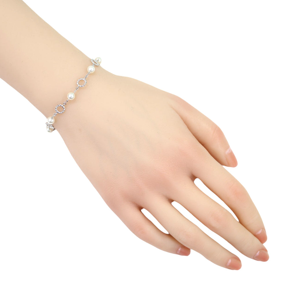 MIKIMOTO ミキモト ブレスレット 18金 K18ホワイトゴールド アコヤ