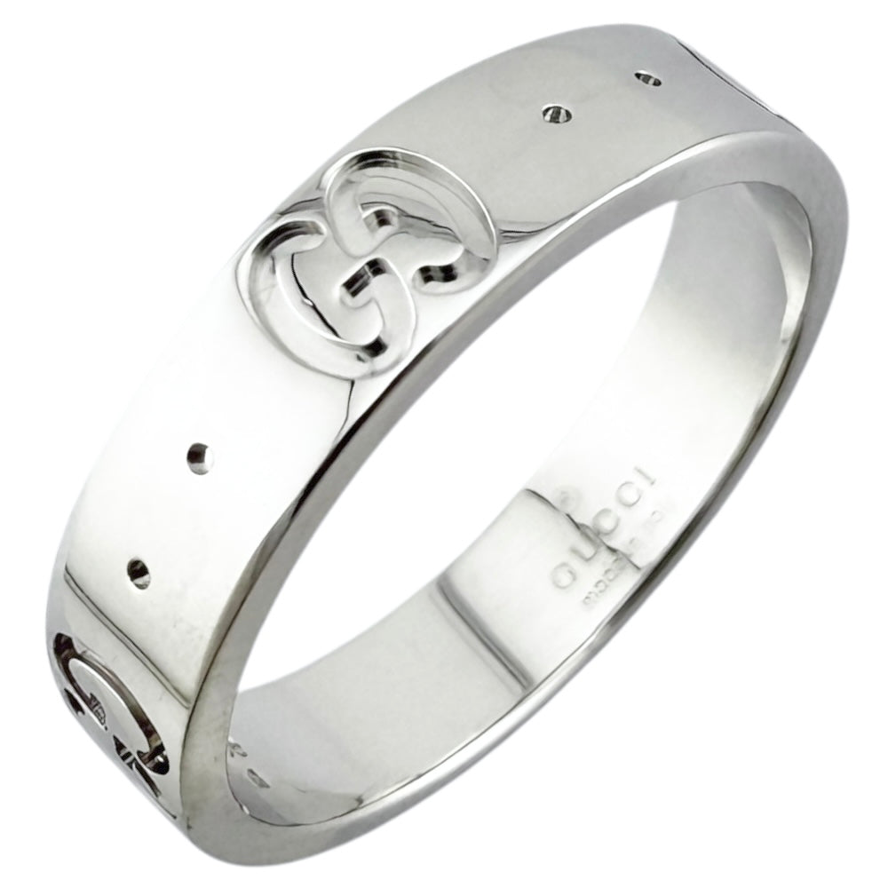 GUCCI Icon Ring Size 9 18K K18 White Gold Women's Used – 【公式