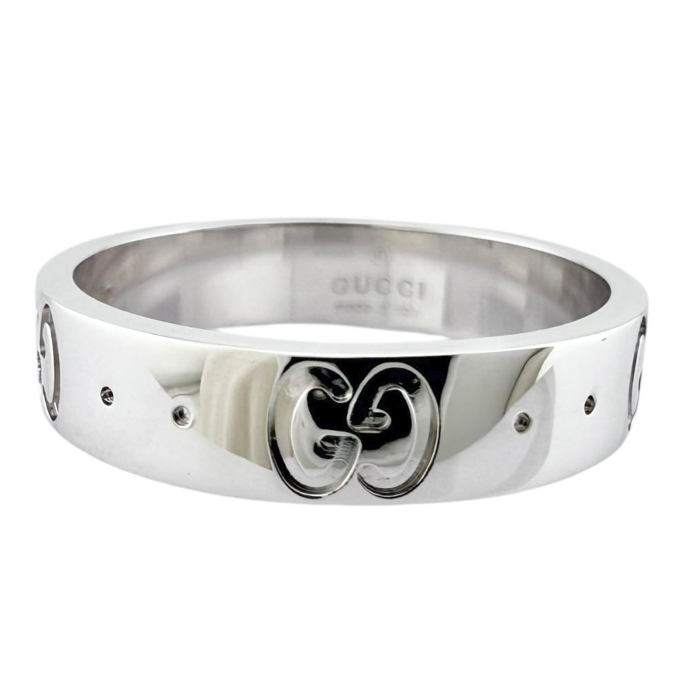 GUCCI Icon Ring Size 9 18K K18 White Gold Women's Used – 【公式