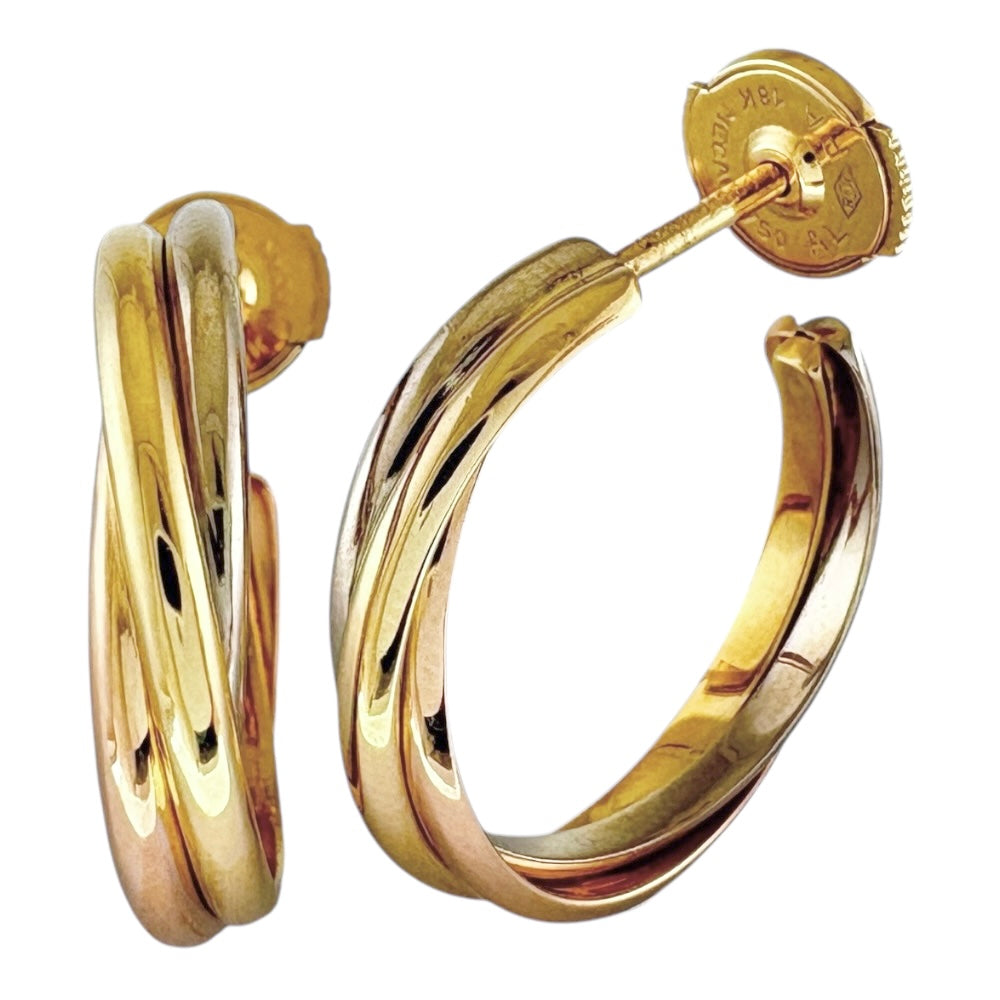 CARTIER カルティエ トリニティ ピアス 18金 K18イエローゴールド