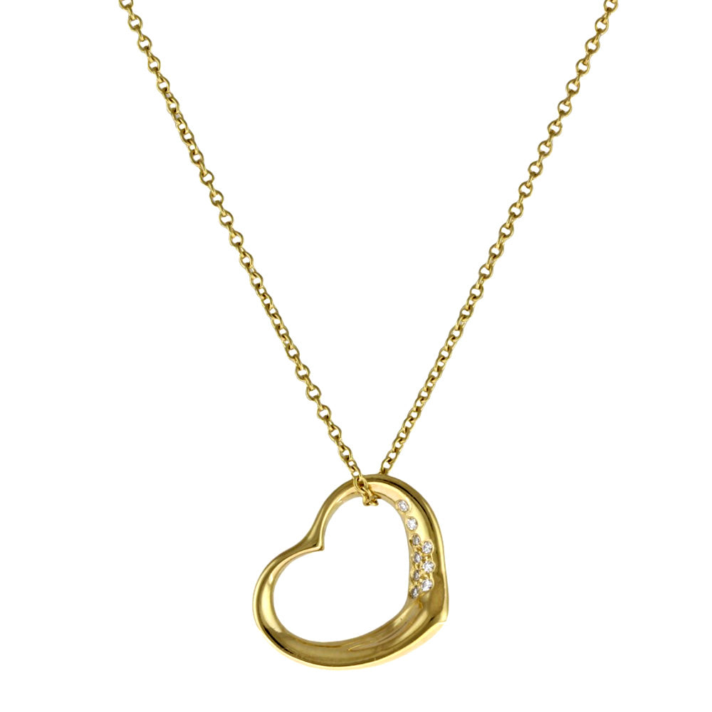 ティファニー　オープンハート　ネックレス　イエローゴールド　K18 750 ティファニー オープンハート ネックレス ゴールド K18イエロー