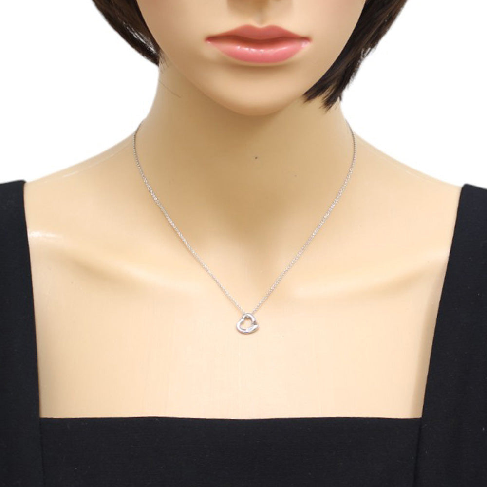 Tiffany & Co. Tiffany Open Heart Necklace PT950 Platinum Diamond