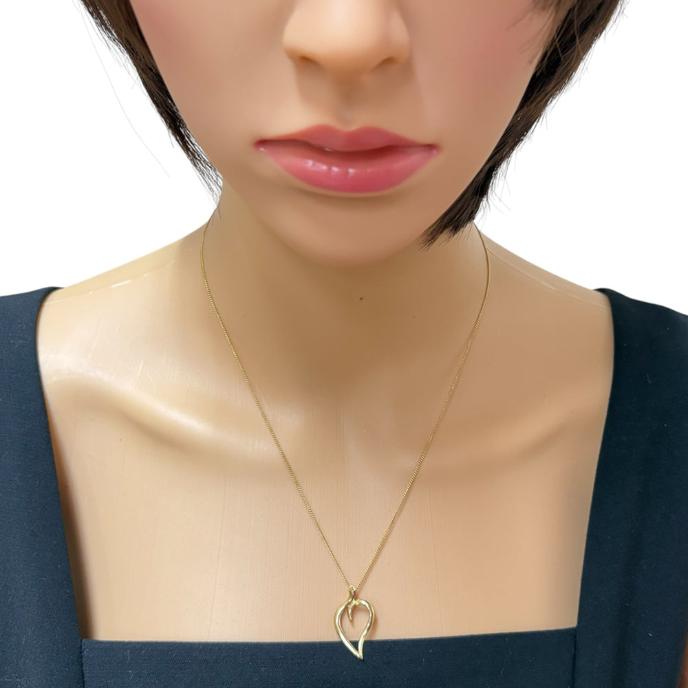 TIFFANY&Co. ティファニー リーフハート ネックレス 18金 K18イエロー