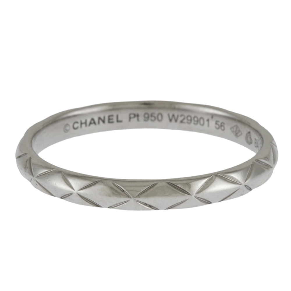 CHANEL シャネル マトラッセ リング 指輪 15号 Pt950プラチナ ユニ