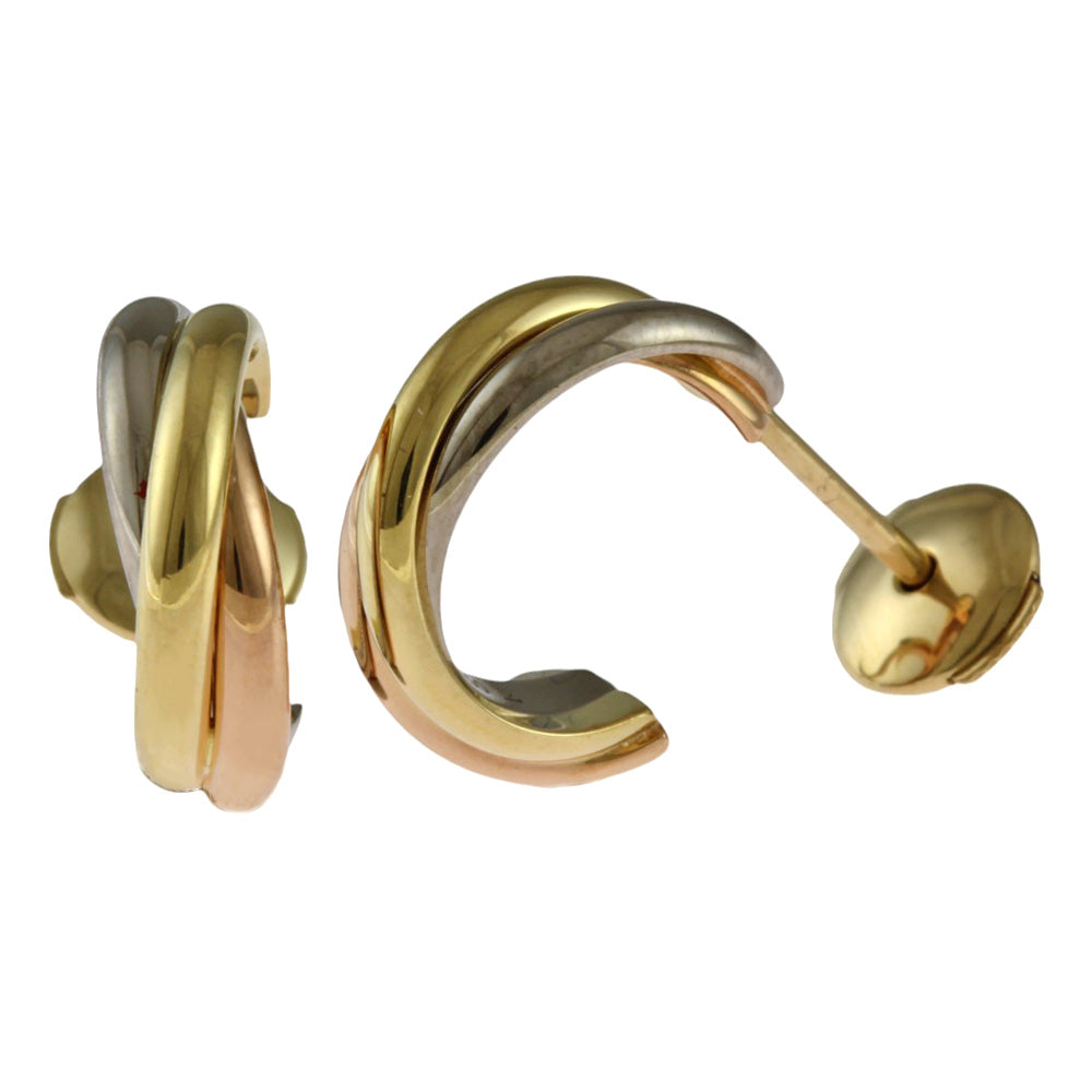 【新品仕上げ済】Cartier カルティエ トリニティ ピアス 片耳用 5338 CARTIER カルティエ スウィート トリニティ ピアス 18金 K18イエロー