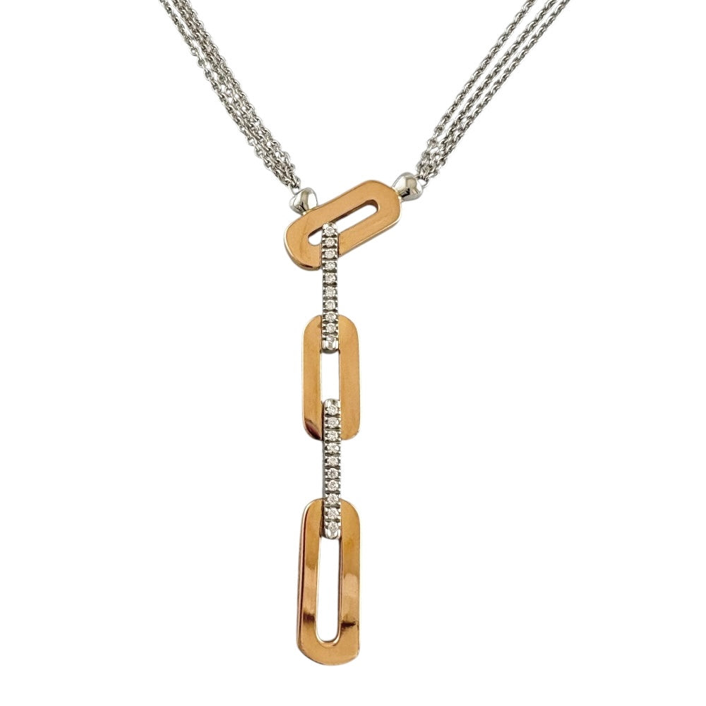 DAMIANI Damiani Insieme Necklace 18 Gold K18 White Gold Diamond
