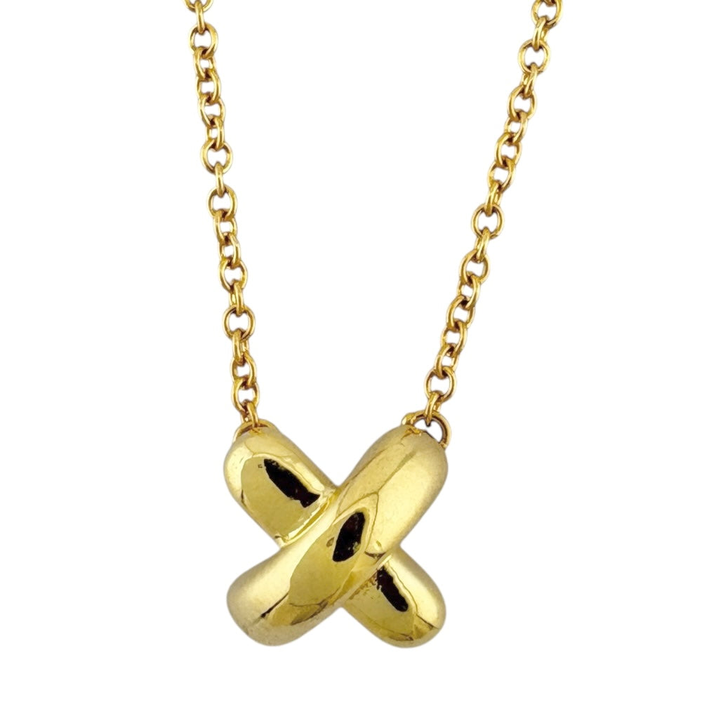 TIFFANY&Co. ティファニー クロスステッチ ネックレス 18金 K18